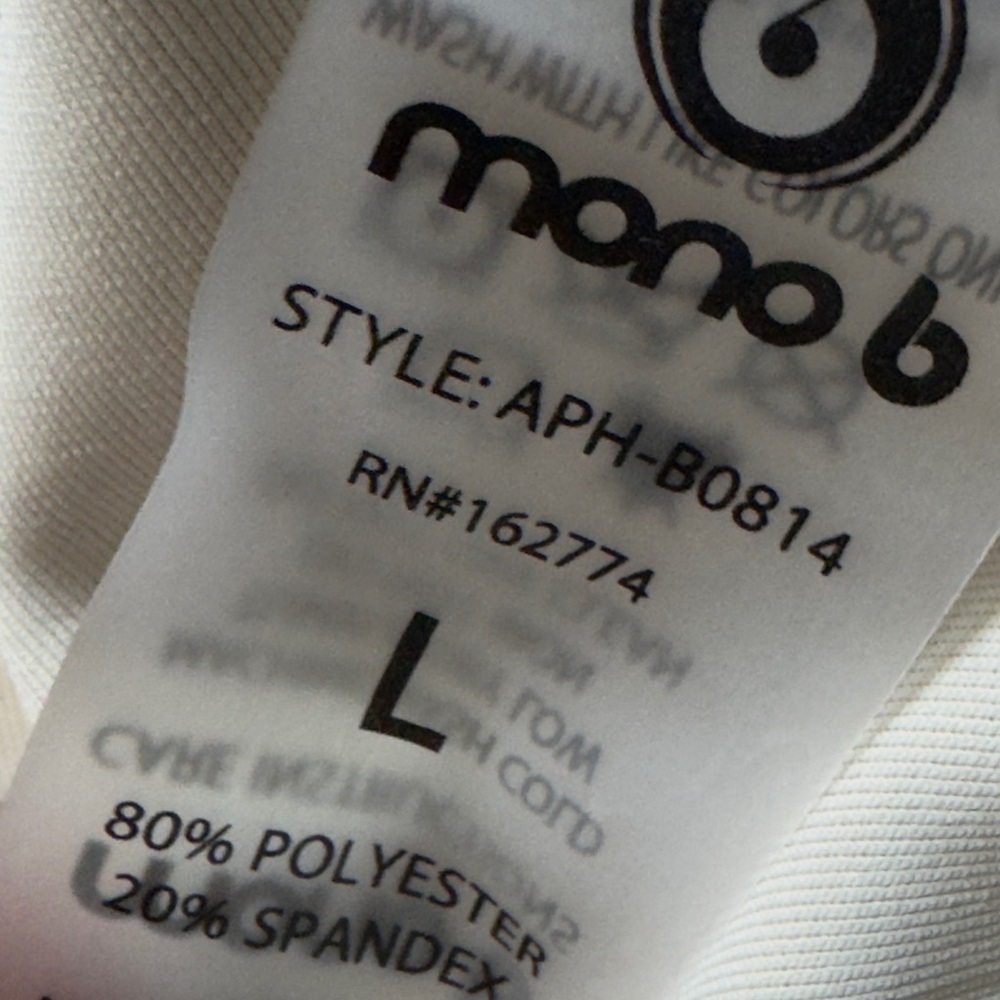 Mono B Off-White/Ivory Micro Ribbed Leggings Sizes Various NWOT - Picture 9 of 10